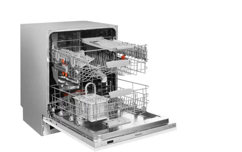 ariston Built-In Dishwasher, 14 Place Settings, 60 cm, Silver - HIC 3C26 CW