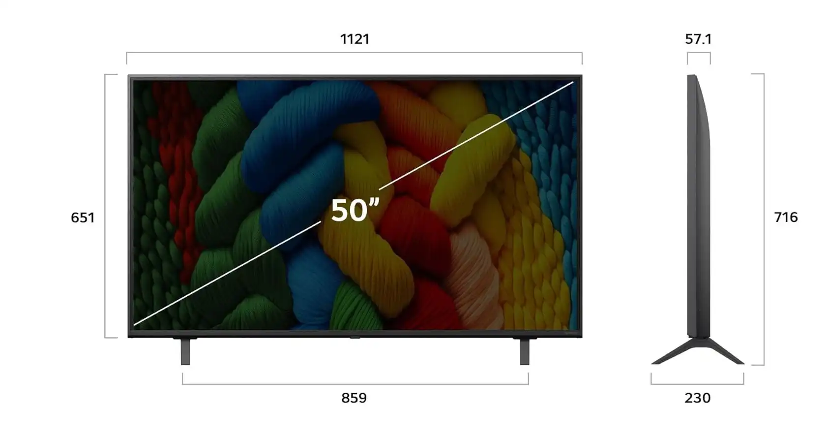 تلفزيون سمارت ال جى NanoCell 4K سمارت، 50 بوصة، مع ريموت ماجيك - 50NANO80A6A