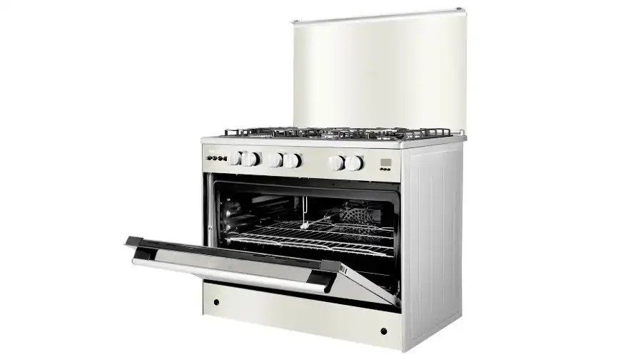 بوتاجاز ماكس 13 يونيون اير، 5 شعلة، مروحة، تايمر ديجيتال، 80*60 سم أسود- C68SS-GC-447-FD-SO-M13-2W-AL