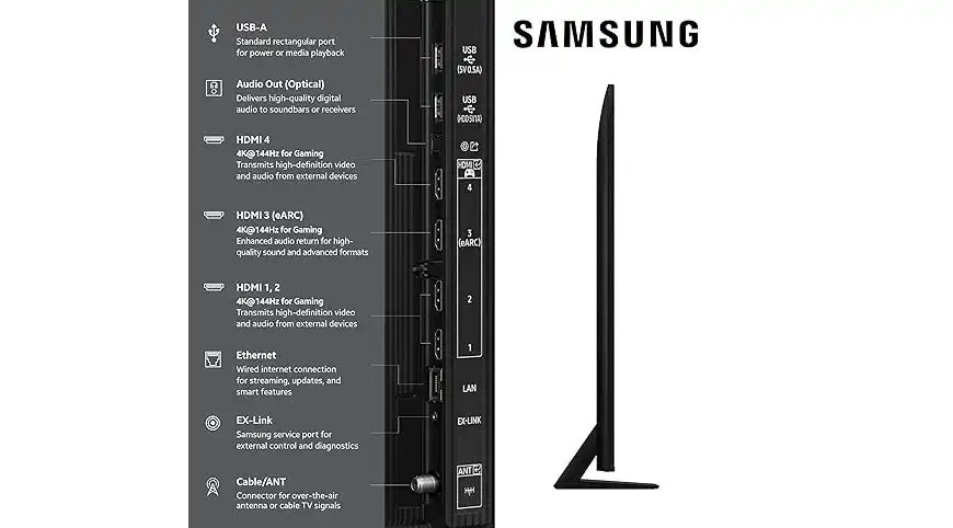 تلفزيون سامسونج 65 بوصةNeo OLED 4K سمارت، بريسيفر داخلي - 65QN80F