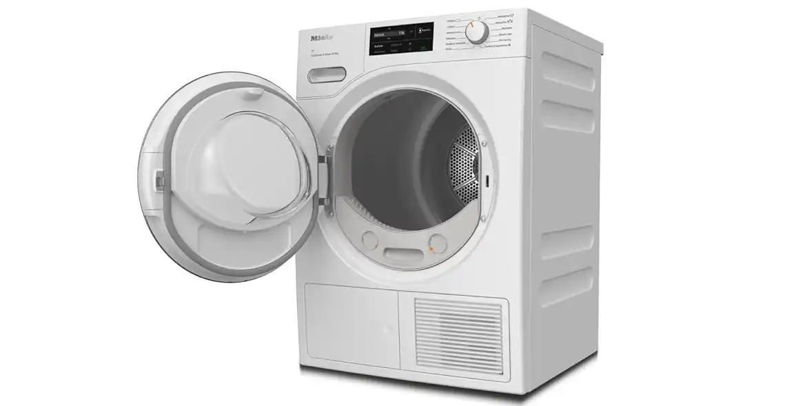 مجفف ملابس ميلا، تحميل امامي، EcoSpeed و مضخة الحرارة البخارية، سعة 9 كجم، أبيض - TWL 780 WP