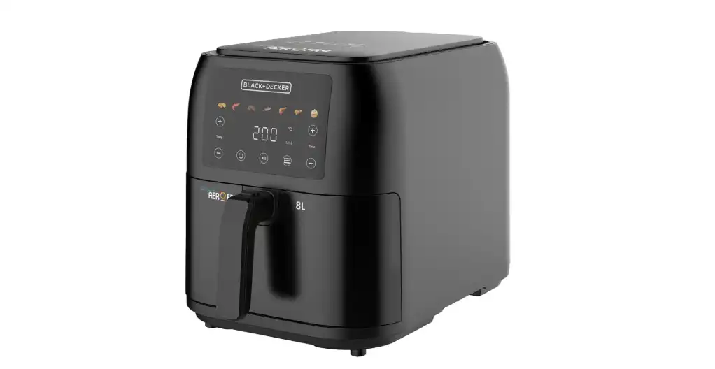 Black + Decker Digital Air Fryer, 8 Liters, 1700 Watt, Black - SAF80-B5