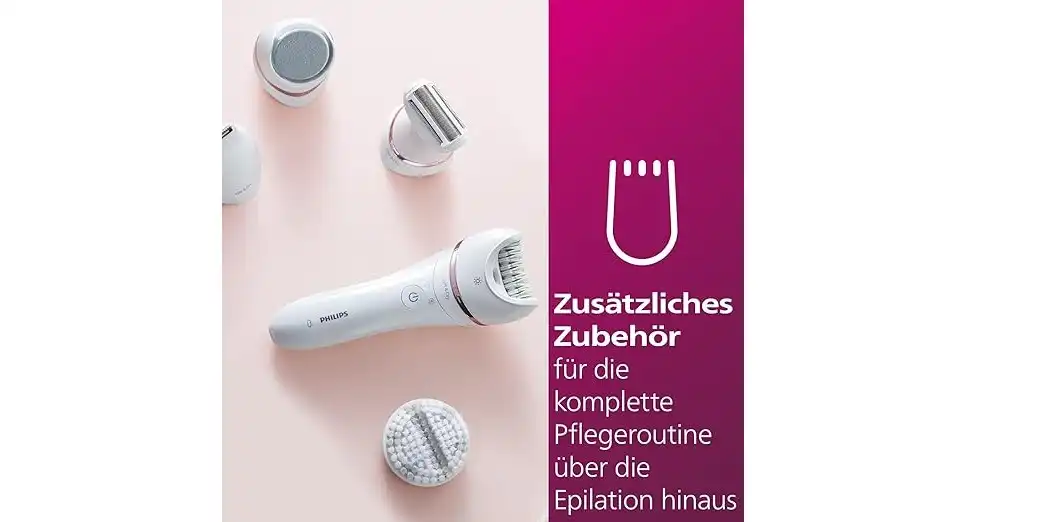 Philips Epilator Series 8000 Wet And Dry Epilator, White - BBRE740/11