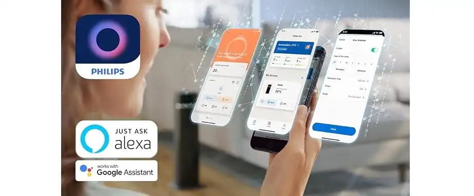 دفاية سيراميك فيليبس 5000 Series سمارت، 2000 واط، أسود - CX5120