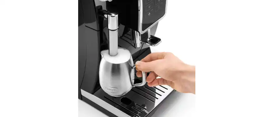 De'Longhi Dinamica Coffee and Espresso Machine, Romanian Made, 1450 Watt, 1.8 Liter, 15 Bar, Black, ECAM350.15.B (Raya Warranty)