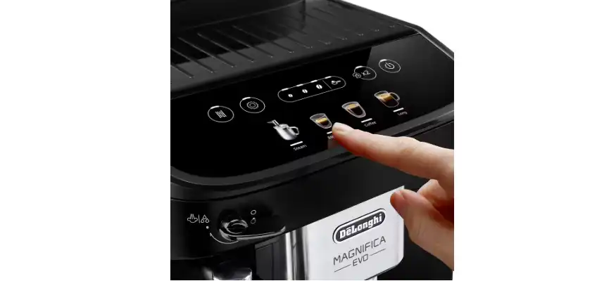 De'Longhi Magnifica Evo Coffee and Espresso Machine, 15 Bar, 1.8 Liter, Touch Screen Control, Black - ECAM290.21.B (Raya Warranty)