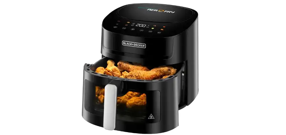 Black & Decker 8x1 Air Fryer, 1800 Watts, 7.2 Liters, Digital Touch Screen, Black - AF7210