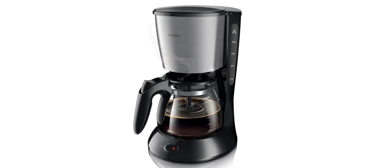 philips Daily Collection Coffee maker, Up to 15 Cups, Glass Jug, Auto Off Function, 1.2 L, 1080 W, Black - HD7462/20 ( International Warranty )