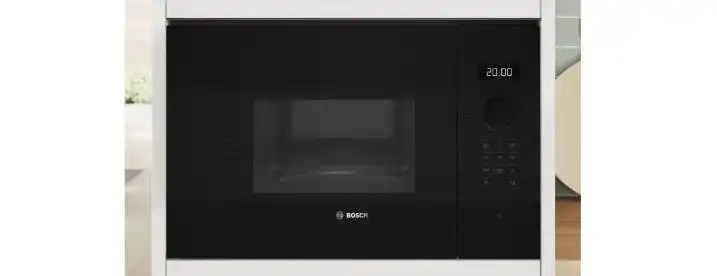 Bosch Series 4 Built-in Microwave Oven, 20 Liters, Black - BFL524MB2