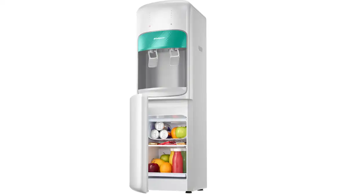 مبرد مياه تحميل علوي كولدير كلاسيك A مع ثلاجة، ساخن وبارد ، 2 حنفية - اوف وايت Classic A Off White Top Loading With Fridge
