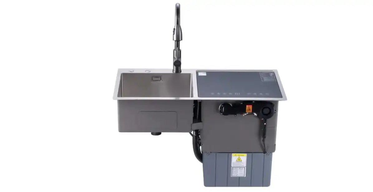 Hans Built-in Dishwasher, 6 Place and Bowl Sink Stainless, 90 cm - HA-2