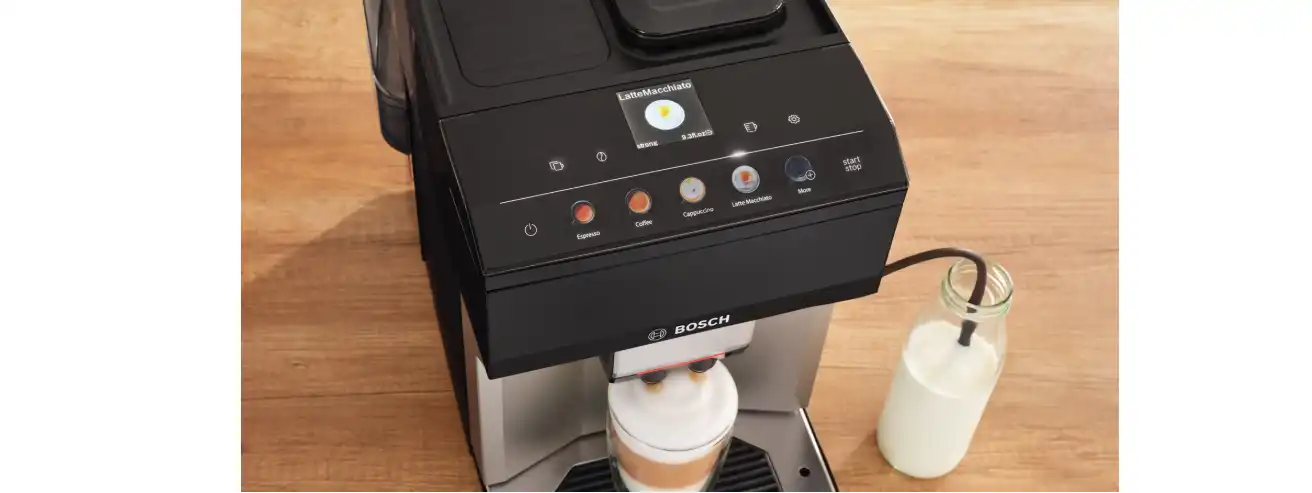 bosch Series 4 Fully Automatic Coffee Machine Vero Cafe, 15 Bar, Silver / Black - TPE40307