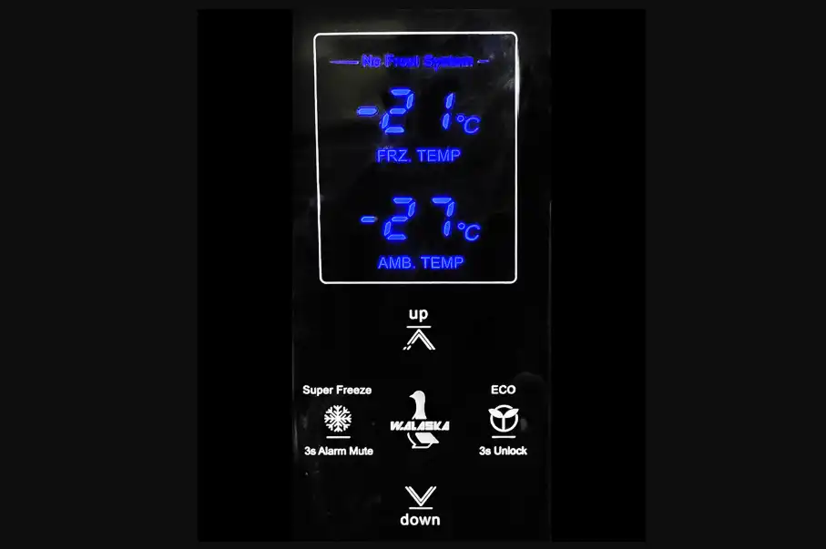 فريزر رأسى ألاسكا، 6 درج، نوفروست، ديچيتال، أسود - UP200NF Digital Black