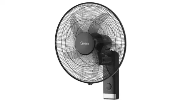 midea Wall Fan, 18IInch, 5 Blades, 3 Speeds, Black - FW45-25M-BK