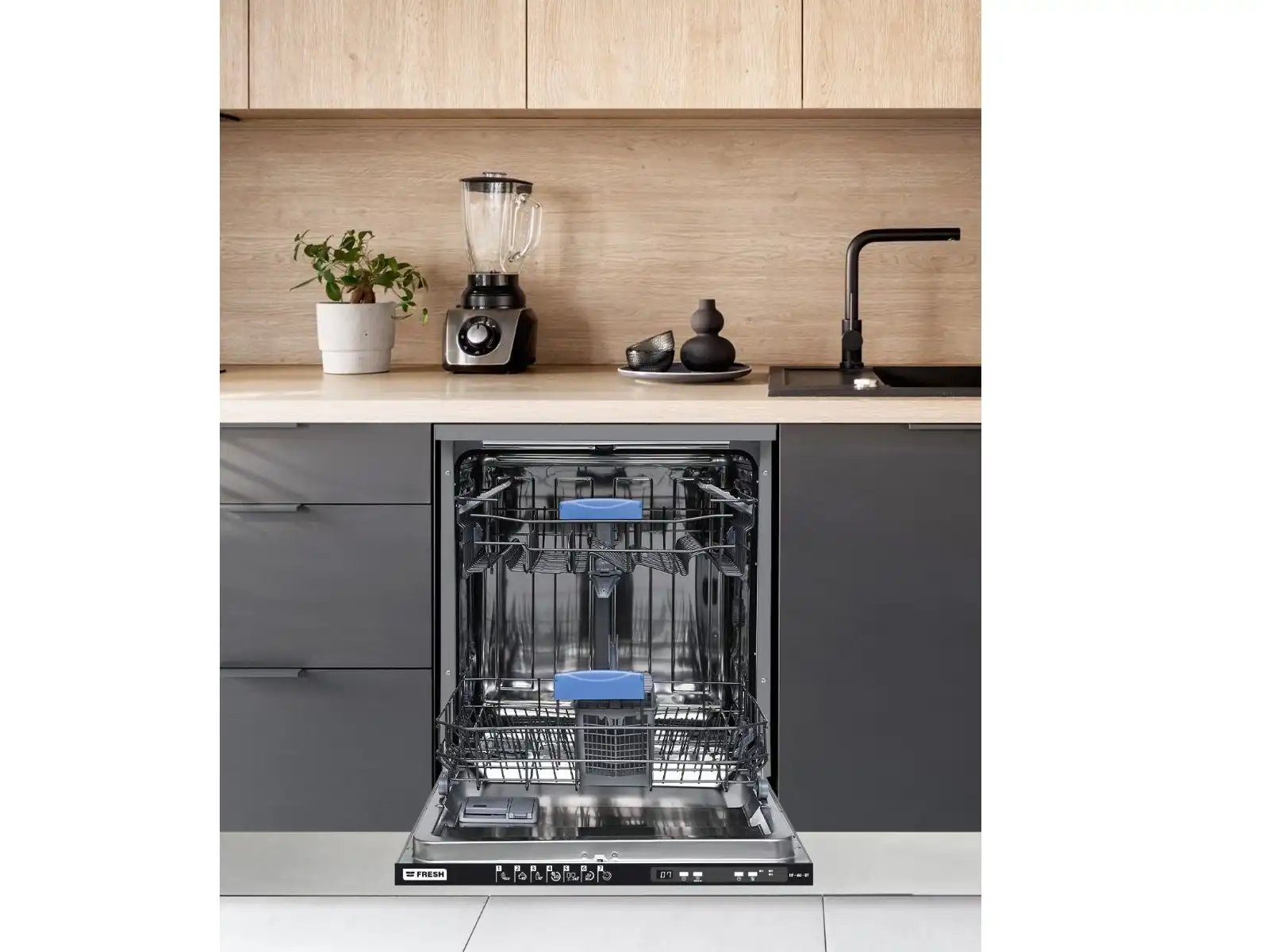 Fresh Built-in Dishwasher, 13 Place Settings, 60cm, Stainless Steel - 500020447 VESTEL I1F-60-BT