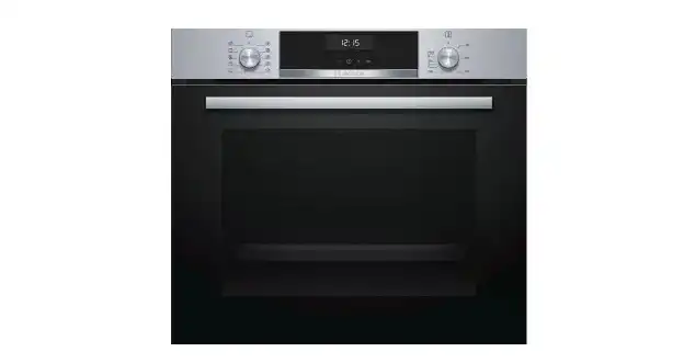 Bundle of Bosch Gas Hob 5 Burners, 75 cm, Glass Black - PPQ7A6B20 + Bosch Series 6 Built-In Electric Oven, 60 cm, Silver - HBJ558YS0G