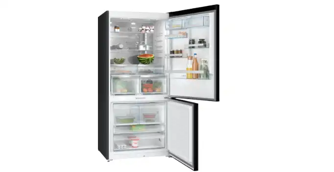 Bosch Series 8 Bottom Freezer Refrigerator, No Frost, 621 Liters, Black Inox - KGP86AXBE8