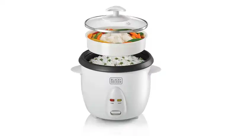 Black & Decker Rice Cooker, 1 Liter, 400 Watt, White - RC1050-B5
