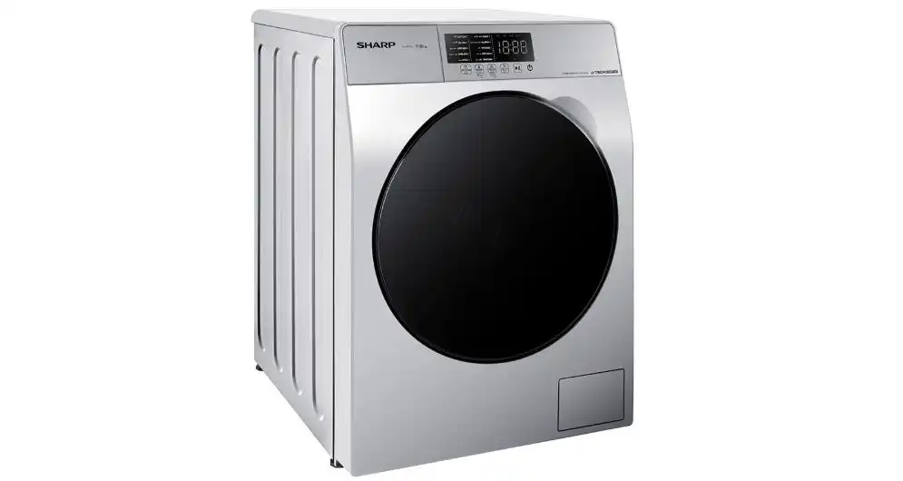 SHARP K-PRO Washing Machine Fully Automatic, 7.5 Kg, Inverter, Light Grey - ES-FE752KLE-W