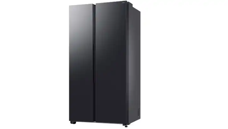 ثلاجه سامسونج جانب الي جانب، نوفروست، 659 لتر، انفرتر، واي فاي تحكم صوتي، أسود -  RS70F65QAF-MR