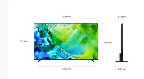 شاشة تلفزيون سمارت سامسونج ، مقاس 75 بوصة ، Neo QLED ، دقة 4K UHD ، بريسيفر داخلي - 75QN80H