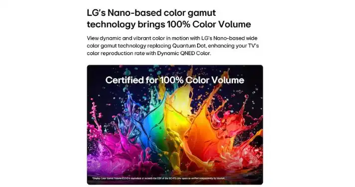 تلفزيون ال جى Mini LED سمارت،  65 بوصة، QNED 4K، برسيفر داخلي - 65QNED7EB6T