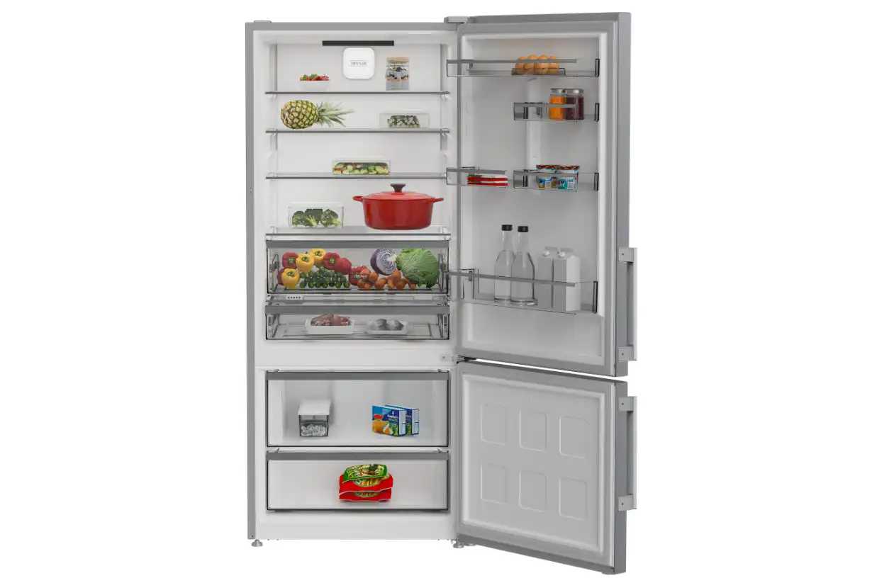 Ariston No Frost Bottom Freezer Refrigerator , 590 Liter Inverter Motor , Silver - ARB78 F6593 XNA