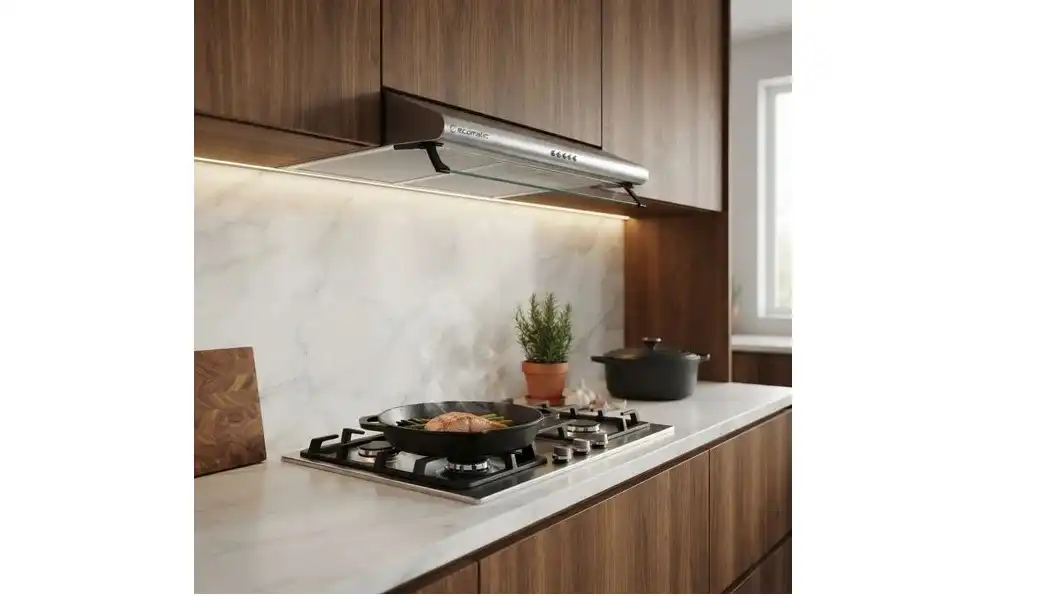 Ecomatic Classic extractor fan, 650 m³/h, 2 motors, 80 cm, stainless steel - H86NCF