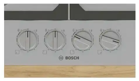 Bosch Series 6 Built In Gas Hob, 4 Burners, Safety, 60 cm, Stainless Steel - PCP6A5I90M