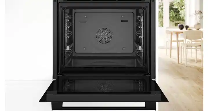 Bosch Serie 6 Built-in Oven with Added Steam, 71 L , 60 cm, Black – HRG232EB3