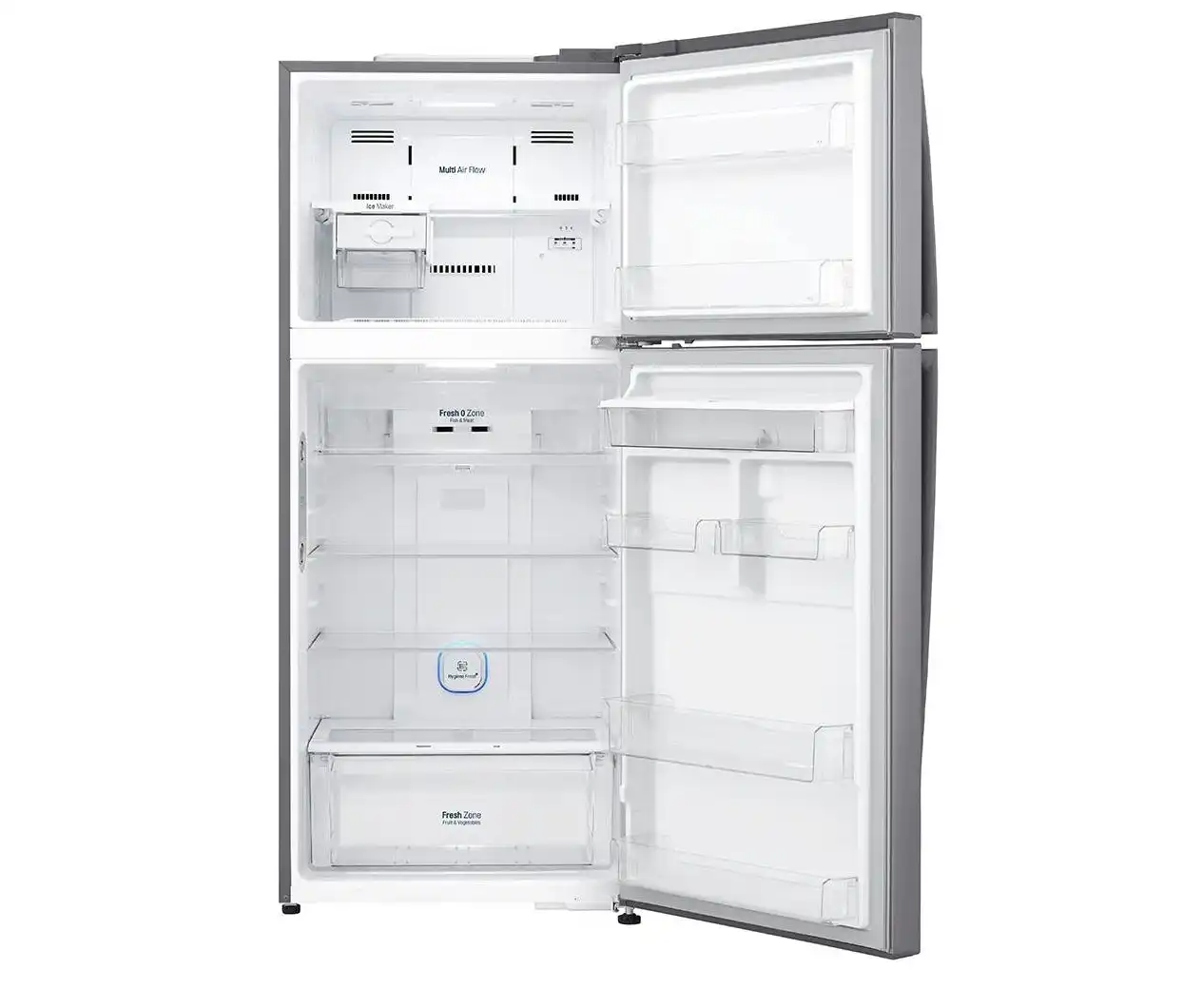 LG Refrigerator No Frost, 509 Liter, with Inverter Motor, Silver - GN-F722HLHL