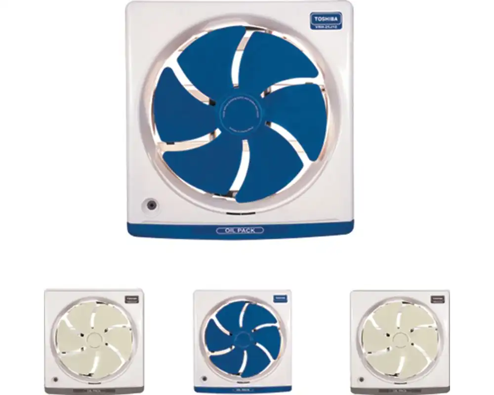 TOSHIBA Kitchen Ventilating Fan, 20 cm, Oil Drawer, Blue Or Creamy - VRH20J10