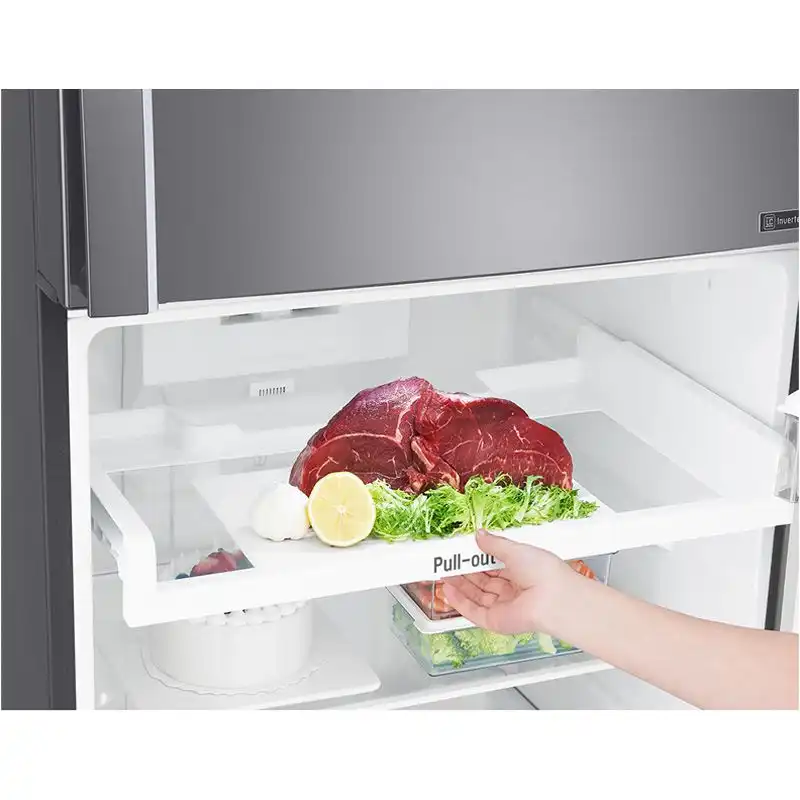 LG Refrigerator, Inverter Linear, 438 Liter, Stainless - GC-B602HLCL