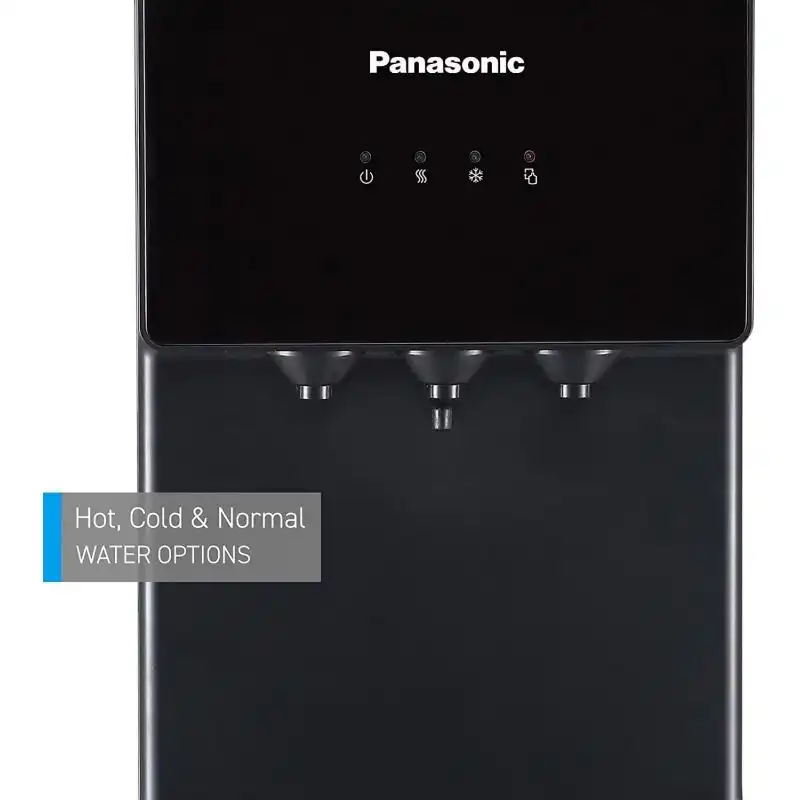 مبرد مياه باناسونيك، 3 حنفية ،تحميل علوي اسود، اسود - SDM-WD3238TG