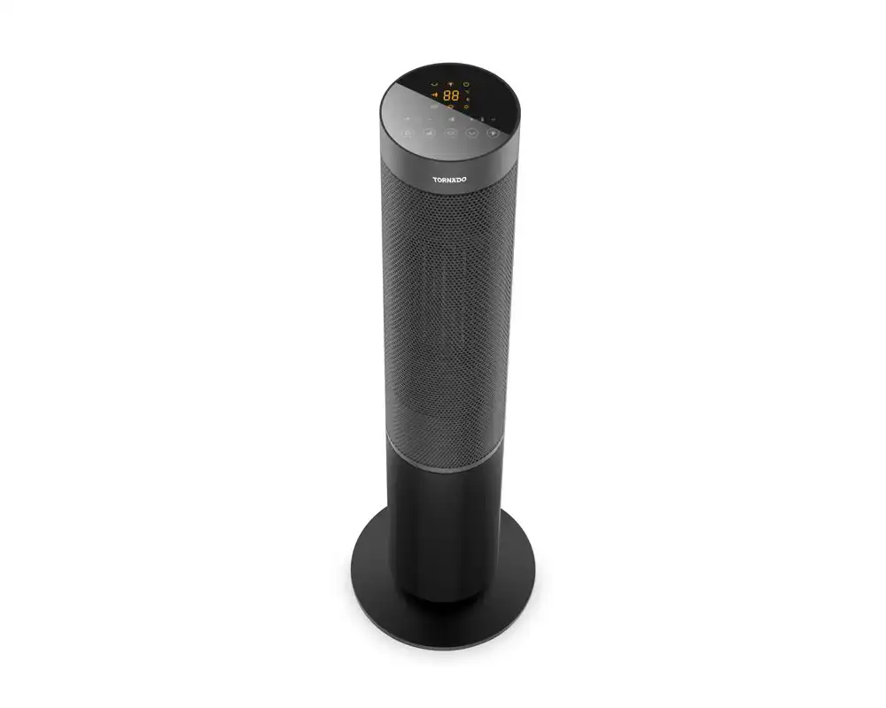 TORNADO Ceramic Heater, 2000 Watt, 20 meter, Remote, Black - TPH-2000W