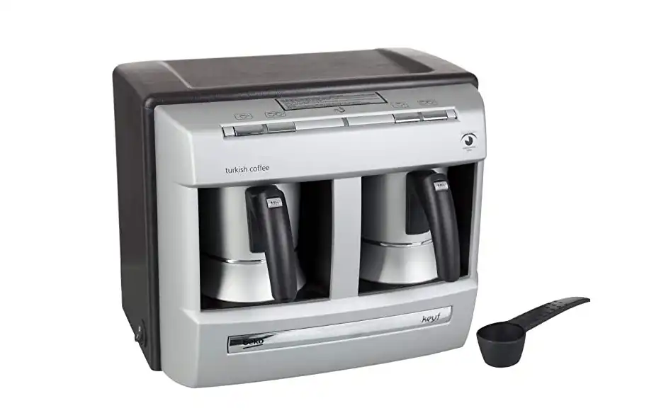 Beko Turkish Coffee Machine with Double Pot, Silver - BKK2113