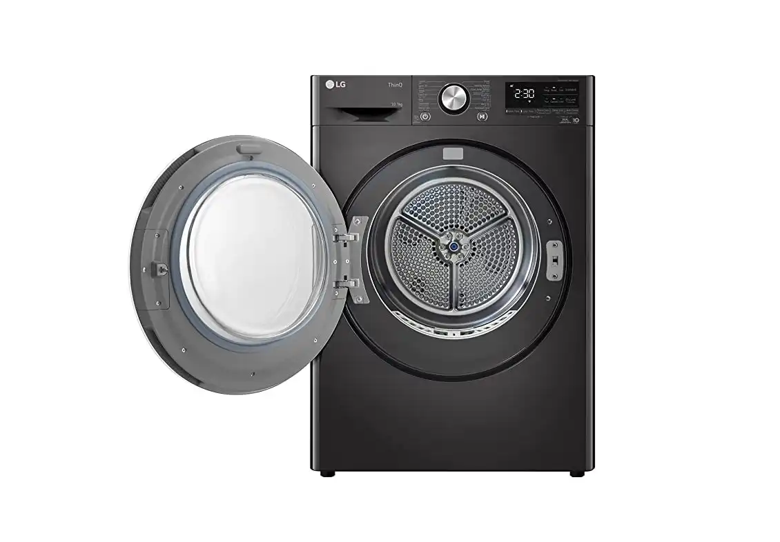 مجفف ملابس ال جي، انفرتر مضخة حرارة مزدوجة، 10 كيلو، موفر للطاقة، اسود - RH10V9JV2W