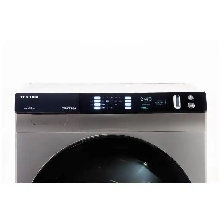 Toshiba Front Load Automatic Washing Machine, 10 KG, Inverter Motor, White - TW-BJ110W4EG(SK