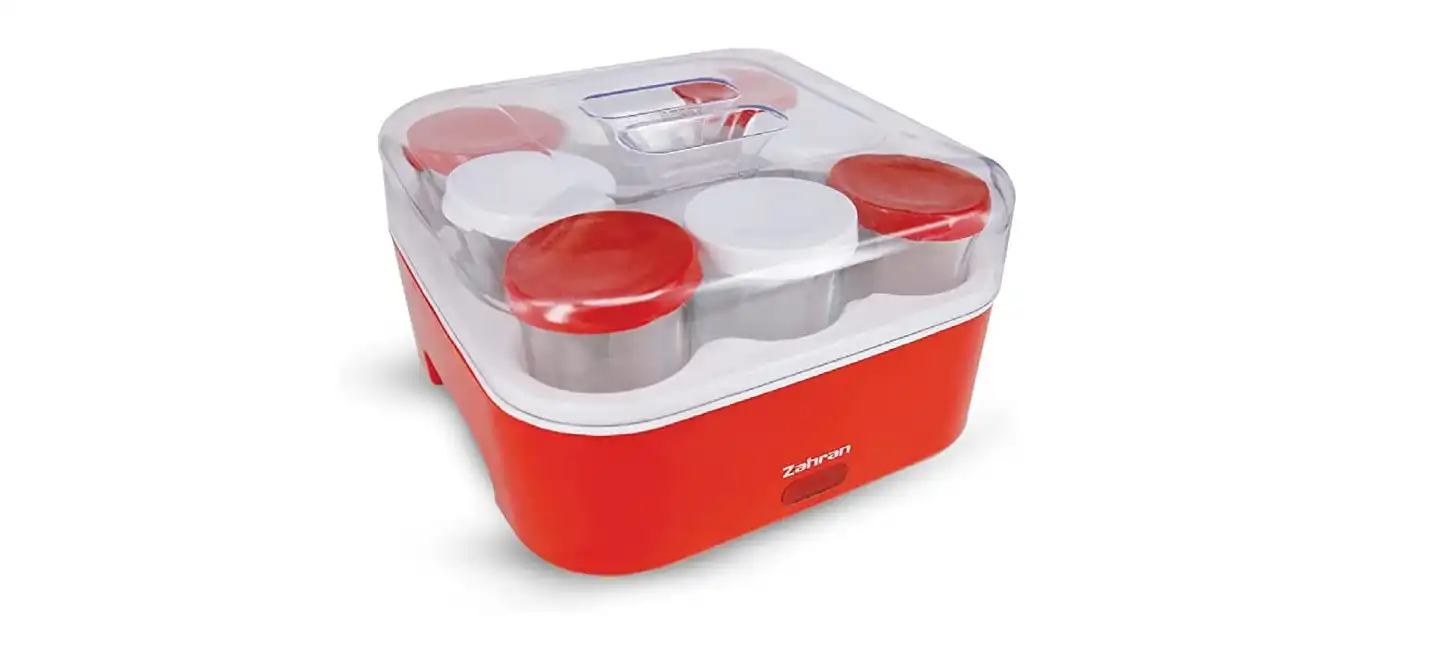 Zahran Yogurt Maker, 8 Jars, 25 Watt, Red / White - YG6003EG