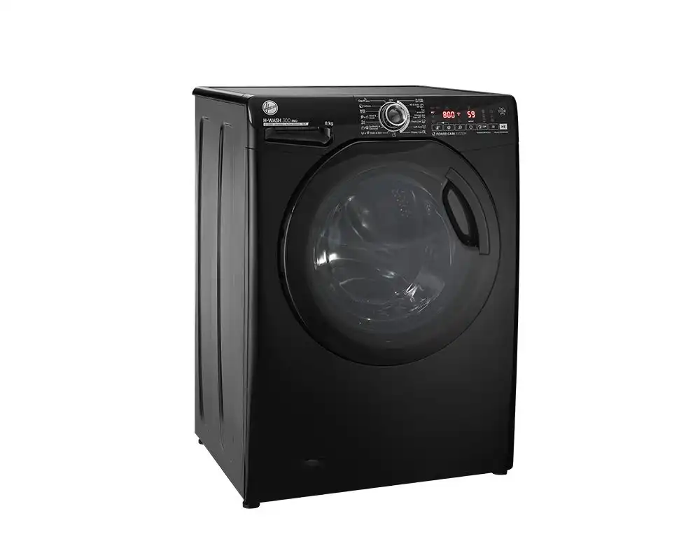 HOOVER Washing Machine Fully Automatic 8 Kg, Inverter Motor, Black - H3WS38TAMF7B-ELA