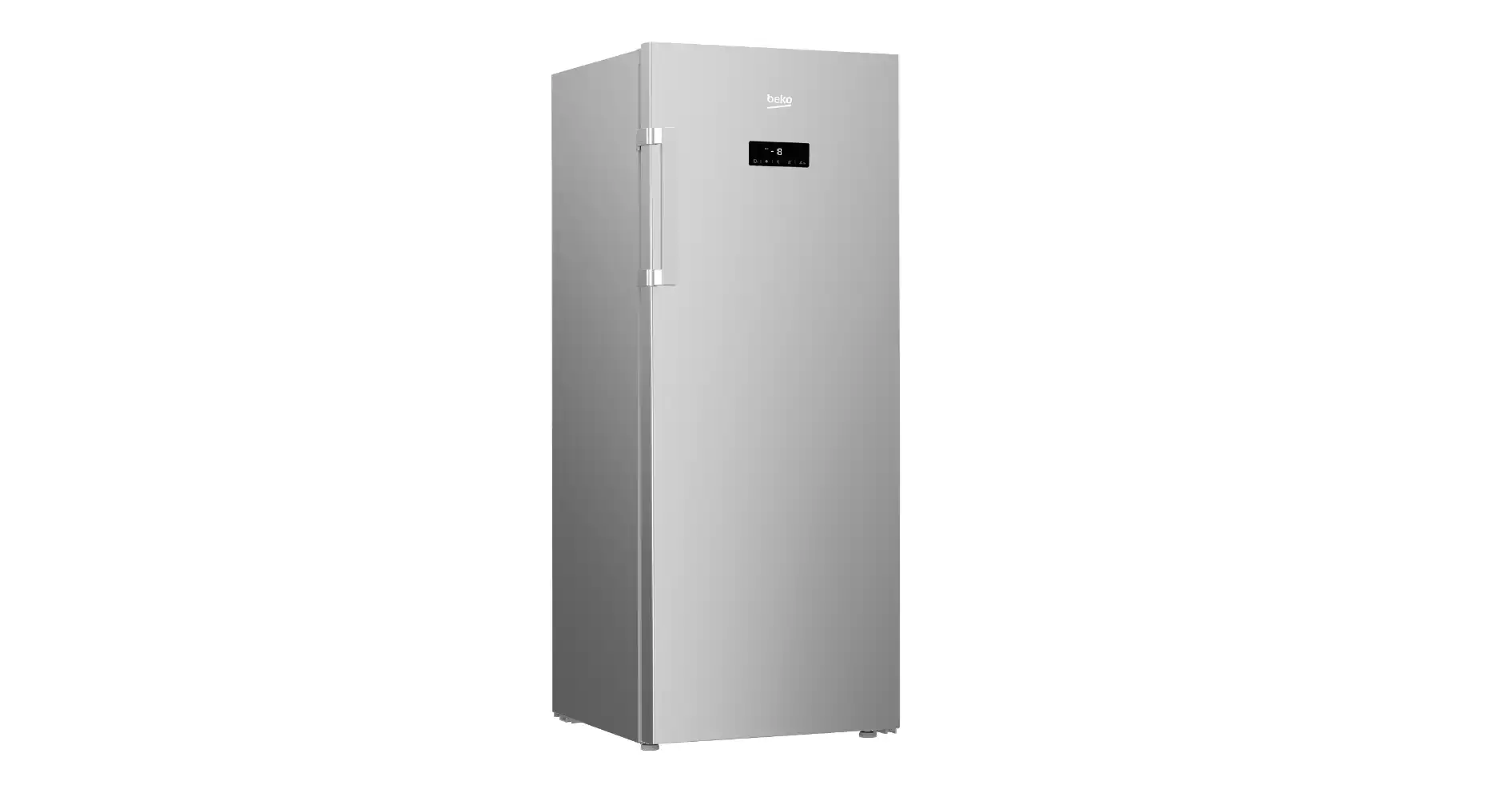 Beko Freestanding Upright Digital Deep Freezer, No Frost, 6 Drawers, 260 Liters, Silver - RFNE260E13S