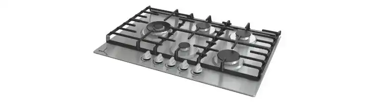 مسطح جورونيا، 5 شعلات، 75سم، ستانلس - GW751x