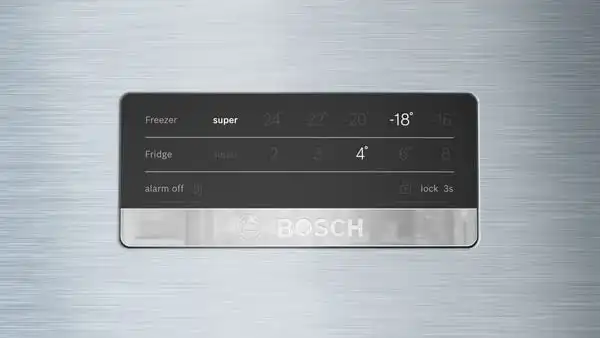 ثلاجة بووش نوفروست، 542 لتر، 2 باب، شاشة ديجيتال، فضي - KDN76XI3E9