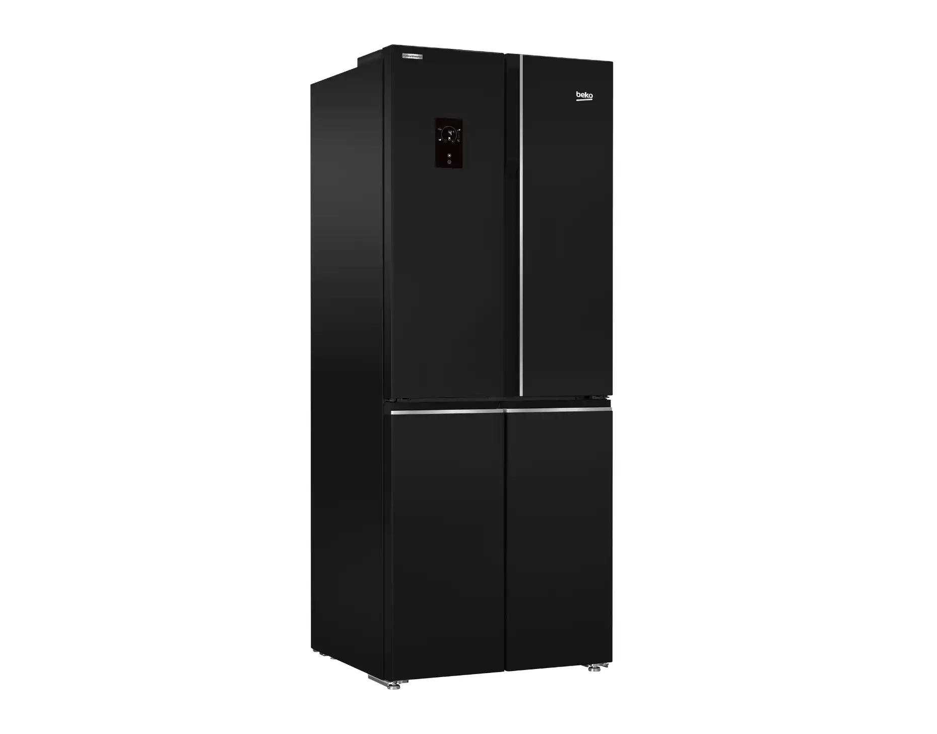 ثلاجة بيكو نوفروست، 480 لتر، ديجيتال فريزر سفلي، انفرتر، 4 باب، أسود  – GNE480E20ZBH