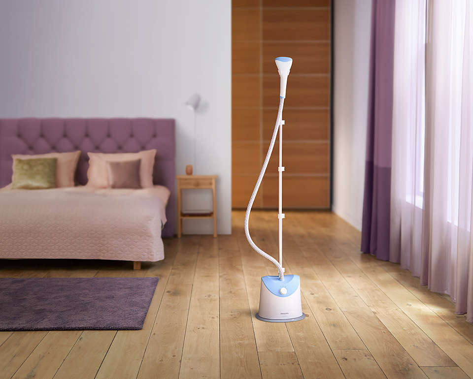 Philips Easy Touch Stand Steamer, 1.4 L, 1600 W, White / Blue - GC482/26