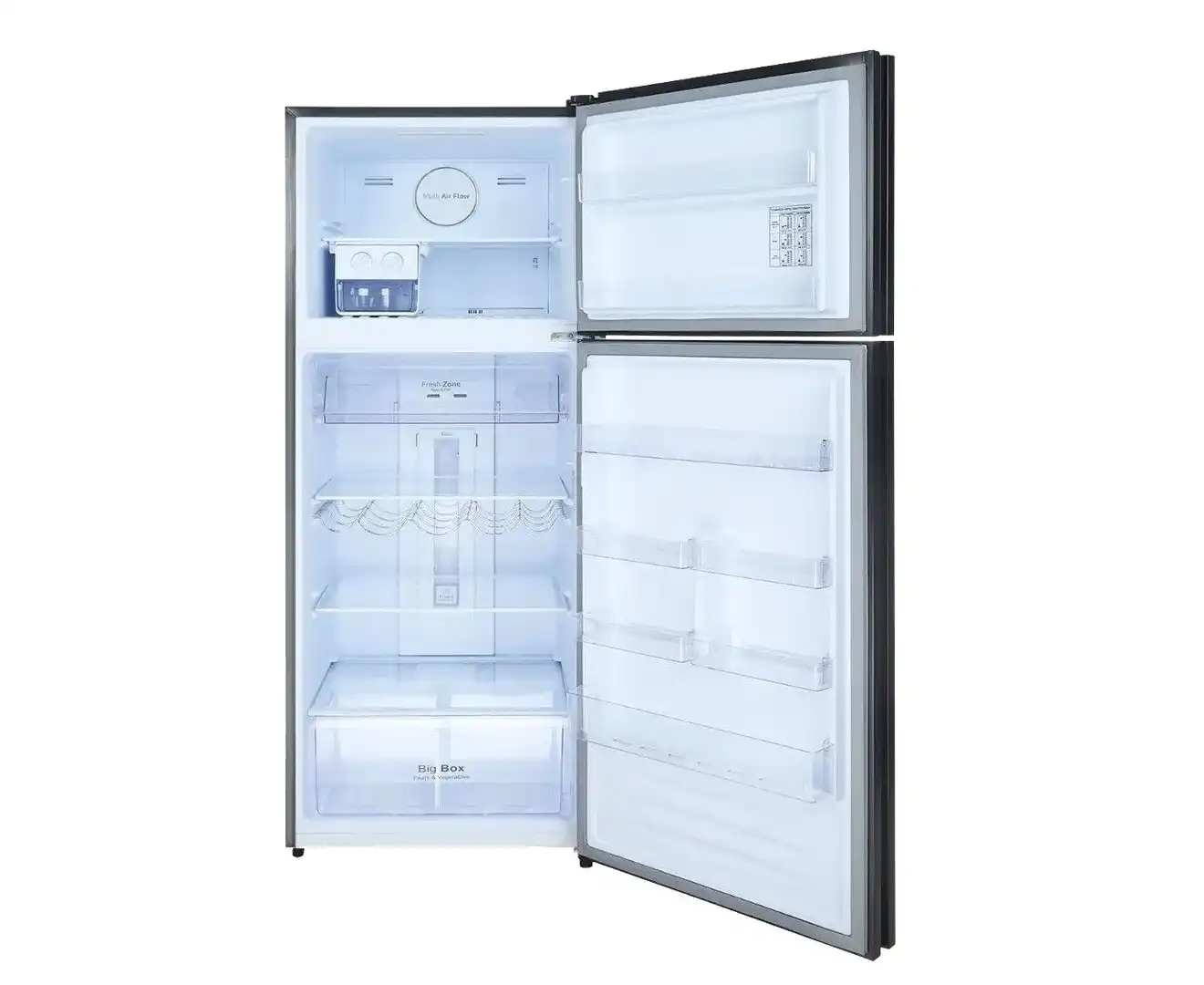 Fresh Modena Refrigerator, No Frost, 471 Liters, 2 Doors, Touch Digital Screen, Glass Black - FNT-MR580YGMOD