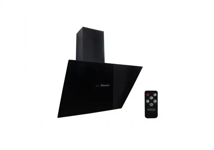purity Decorative Hood, 3 Speeds, Remote control, 90 cm, Black - FLOW BL