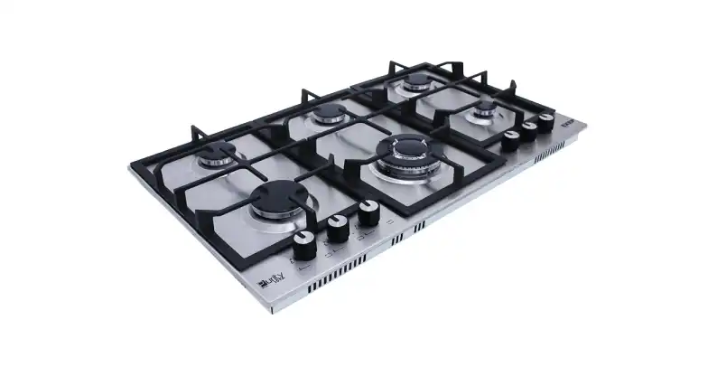purity Gas Hob, 6 Burners, Heavy Duty Grids, 90 Cm, Silver - HPT902S