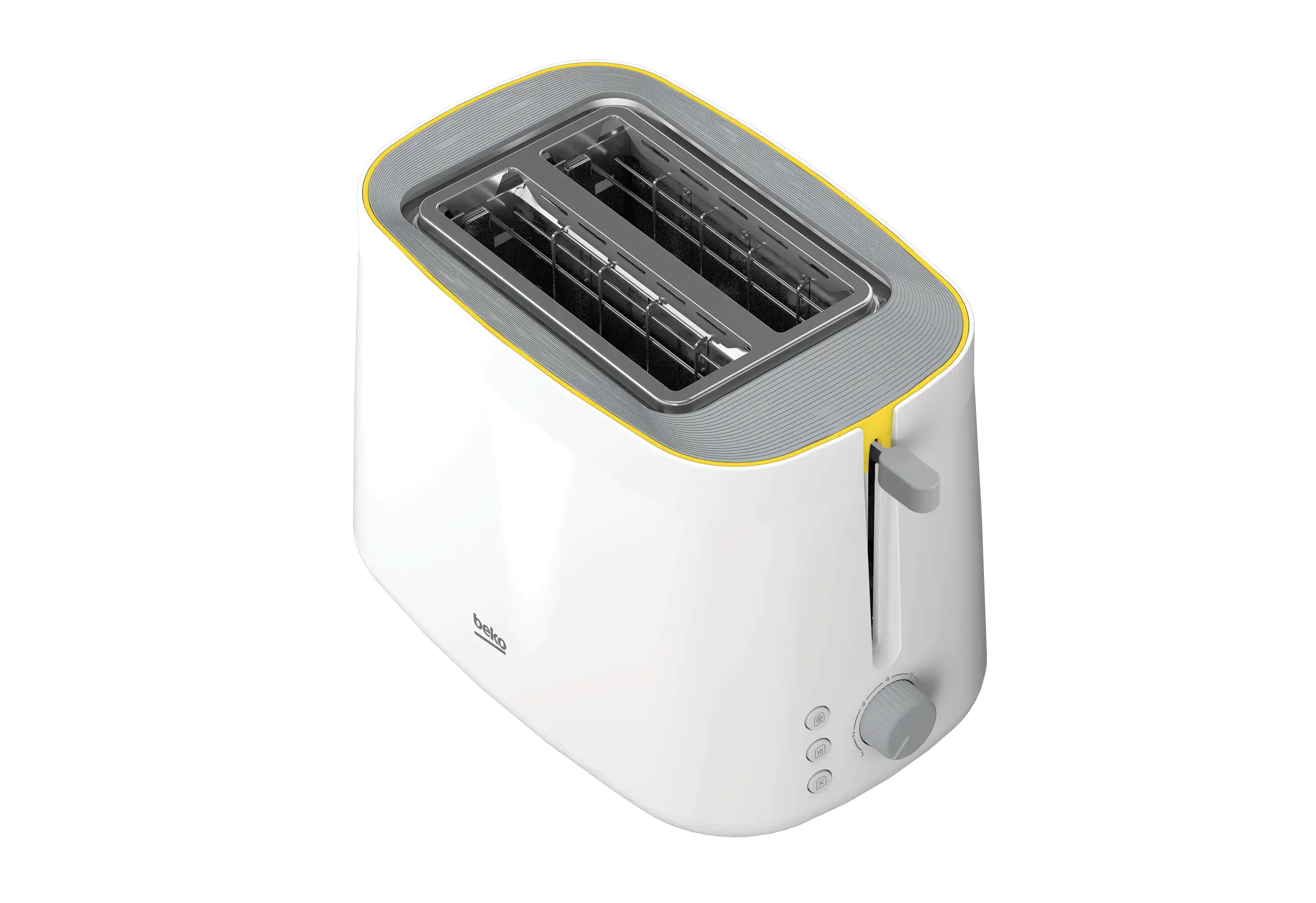beko Toaster, 2 Slices, 800-Watt, White - TAM 4220 W