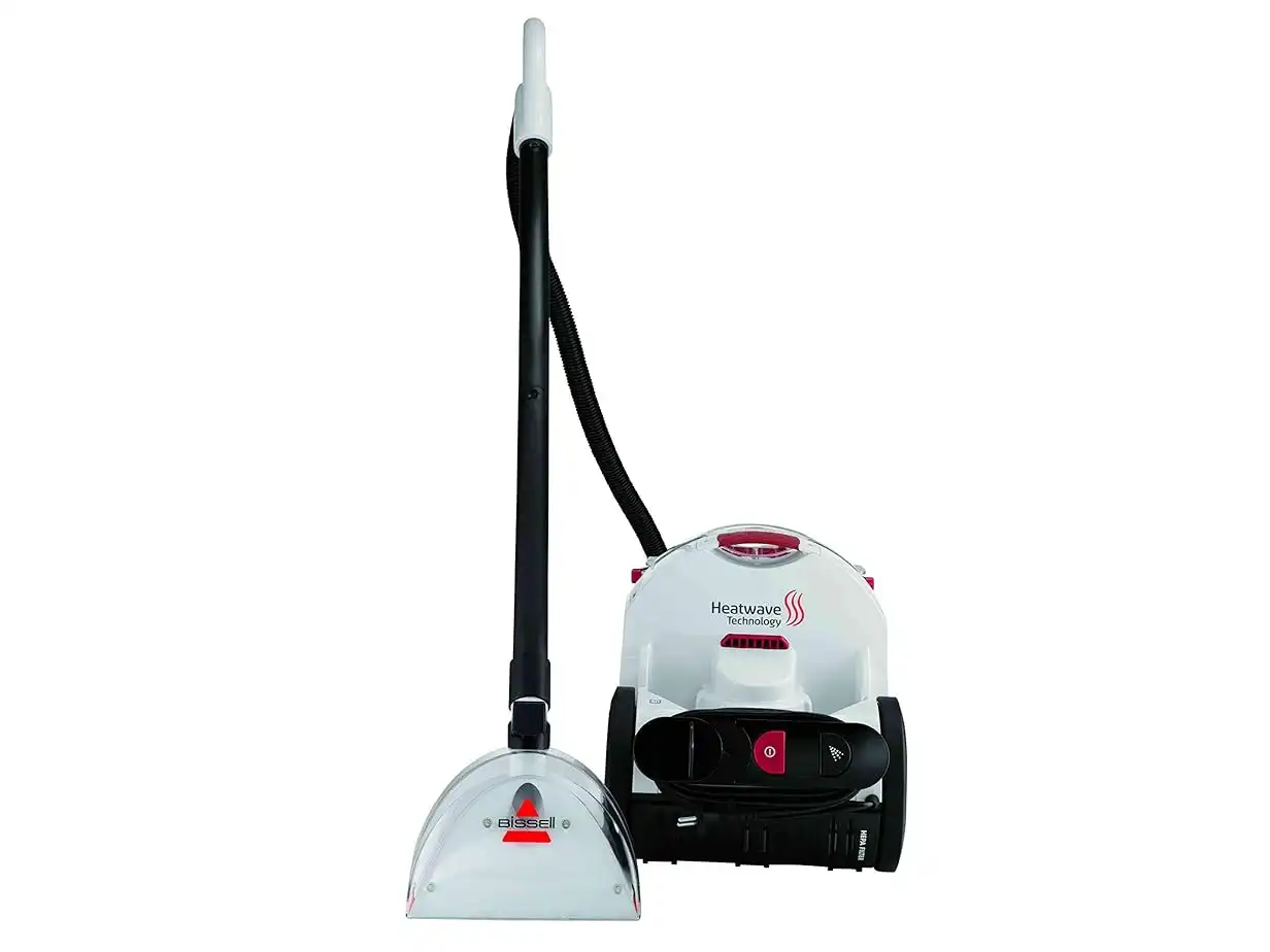 Bissell Hydroclean Proheat Complete Bagless Vacuum Cleaner, 1800 Watt, White \ Black - 1474E